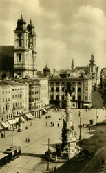 Pääaukio, Linz, Ylä-Itävalta, vuodelta 1935.