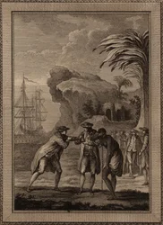 Mies myy orjanaisen, 1775.