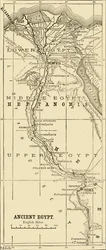 Muinaisen Egyptin kartta, 1890.