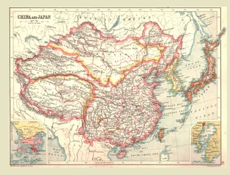 Kiinan ja Japanin kartta, 1902