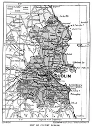 Dublinin piirikunnan kartta, Irlanti, 1924-1926