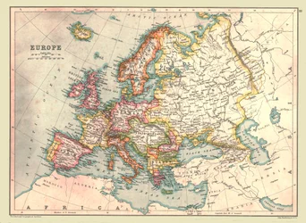 Euroopan kartta, 1902.
