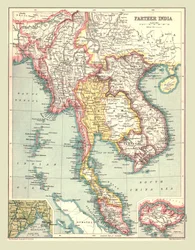 Kauko-Intian kartta, 1902.