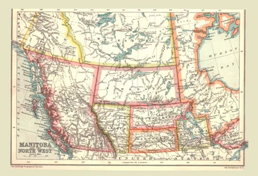 Manitoban ja Luoteis-kartta, 1902.