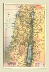 Muinaisen ja nykyajan Palestiinan kartta, 1902