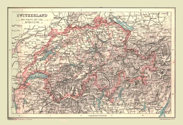 Sveitsin kartta, 1902.