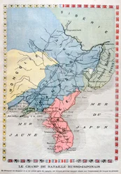 Kartta Venäjän ja Japanin sodasta, 1904