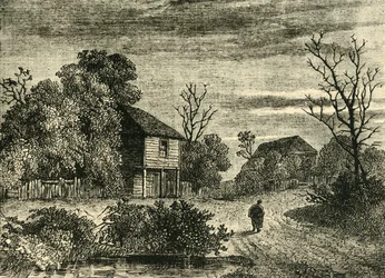 Margaret Finchs Cottage, Norwood vuonna 1808, c1878.