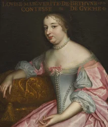 Marguerite Louise Suzanne de Béthune 1643-1726, Guichen kreivitär, Luden herttuatar, noin 1665.