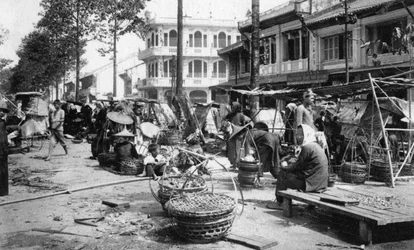 Market, Cholon, Saigon, Vietnam, 1900-luku