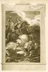 Marsalkka Blucher Lignyn taistelussa 16. kesäkuuta 1815 1816.