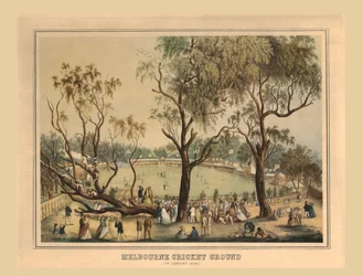 Melbournen krikettikenttä, 1. tammikuuta 1864.
