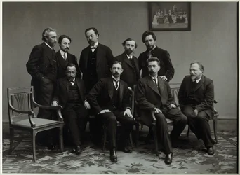 Sreda-kirjallisuusryhmän jäsenet keskiviikkona 1910