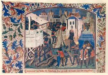 Sodankäynnin menetelmät sadan vuoden sodan aikana, c1400, c1930.