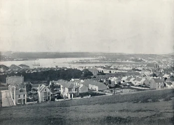 Milford Haven - Yleinen näkymä kaupunkiin ja Haveniin, 1895