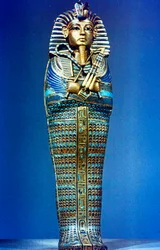 Miniatyyri katosarkku Tutankhamonin haudasta, 1300-luvulta eaa