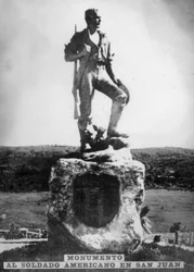 Amerikkalaisen sotilaan muistomerkki San Juan Hillissä, 1920-luku