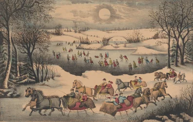 Kuunvalo Central Parkissa, n. 1871-75.