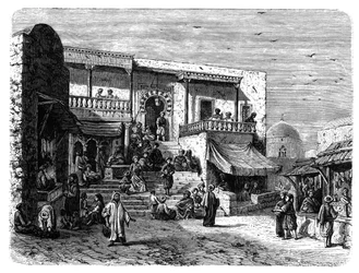 Maurilainen kahvila Sidi Bou Saidissa, Tunis, noin 1890