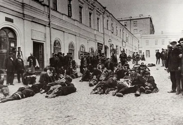 Moskovan kodittomien turvakotien asukkaat, Venäjä, c1904