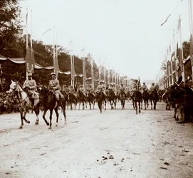 Upseerit, voittoparaati, Pariisi, Ranska, c1918-c1919