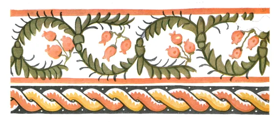 Seinämaalauksia Pyhän Apollon luostarin raunioissa Bawitissa, Egyptissä, 1928.