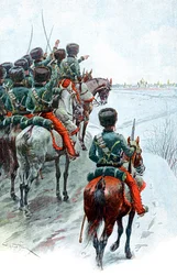 Napoleons Grande Armee näkemässä Moskovan, 1812 1800-luvun loppu