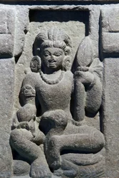 Intian kansallismuseo, Delhi. Karttikeya. Gupta-kausi, 500-luku jKr., Varanasi (Uttar Pradesh). Kivi. Yksityiskohta. Intia.