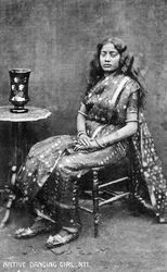 Alkuperäinen tanssityttö, Intia, 1900-luvun alku