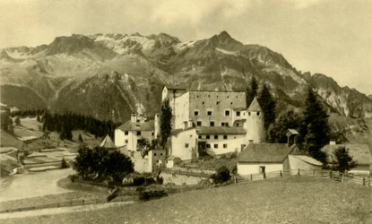 Naudersbergin linna, Nauders, Itävalta, 1935.