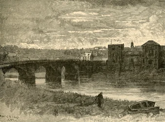 Newportin silta ja linna, 1898.