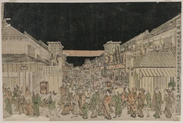 Night Scene, Street of Theatres, 1700-luvun loppu - 18002 alku.