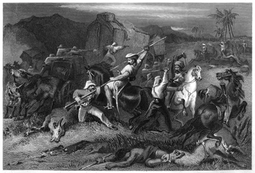 Yötaistelu ja hyökkäys matkatavaravaunuihin, 1857, c1860