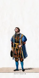 Aatelismies, pukusuunnittelu Shakespearen näytelmään, Henry VIII, 1800-luku