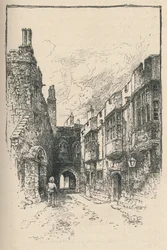 Northern Gate ja kirjasto, King Johns Tower, 1895