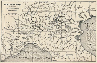 Pohjois-Italia - kuvaa vuosien 1796 ja 1797, 1896 kampanjoita