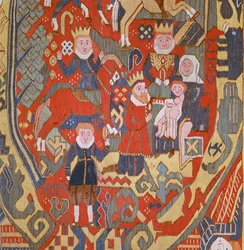 Norjalainen kuvakudos "Magien matkasta", 1700-luku