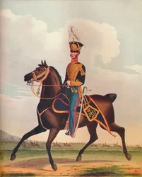 Kuninkaallisen tykistöhevosprikaatin upseeri, n. 1833. 1914