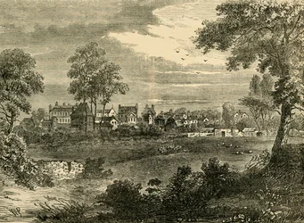 Old View of Kensington, noin 1750, c1876.