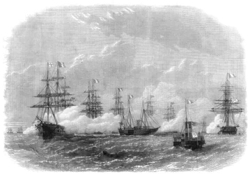 Suezin kanavan avaaminen Egyptissä 1869