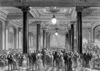 Daily Telegraphin uusien toimistojen avajaiset, Fleet Street, Lontoo, 28. kesäkuuta 1882