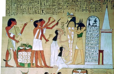 Sivu Huneferin kuolleiden kirjasta, Thebes, Egypti, 19. dynastia, n. 1300 eaa.