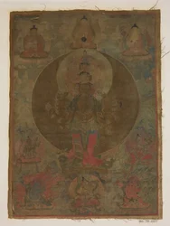 Paneeli Painting of a Thousand-Armed Guanyin, päivämäärä tuntematon.