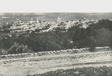 Panoraama kaupunkiin, San Miguel de Allende, Meksiko, 1895.