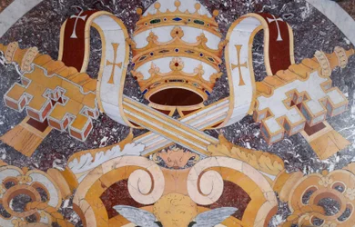 Paavin vaakuna - Vatikaanin museo - Roma, Italia