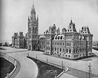 Parlamenttirakennukset, Ottawa, Kanada, c1897.