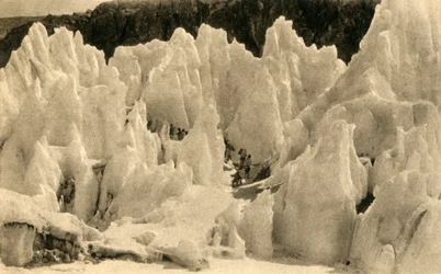 East Rongbukin jäätikön kulku, c1918-c1939.