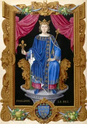 Philippe IV le Bel Recueil des rois de Francesta, kirjoittanut Jean Du Tillet (1500-luku).