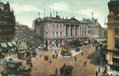 Piccadilly Circus, Lontoo, 1800-luvun loppu - 1900-luvun alku.