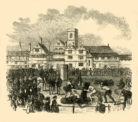 Teloituspaikka Old Smithfieldissä, n. 1872.